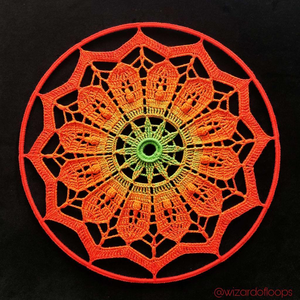 Mandala crochet pattern zinnia wizard of loops studio store