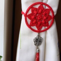 Crochet Curtain Tiebacks "Anise Mandala" - Crochet Pattern